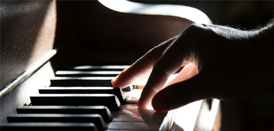 Person playing piano